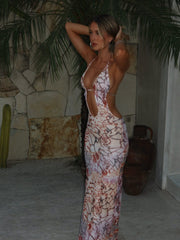 HARPER MESH MAXI DRESS AZULE